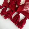 Light Encounter Bufanda Diamante Rojo Igual para Mujer Otoño e Invierno Cálida Estilo Coreano Ins Combinable con Flecos Bufanda de Moda para Pareja
