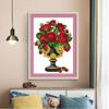Feliz 99 punto de cruz una pieza entrega entrega al por mayor producto jarrón de rosas rosa rosa encantadora regalo suministro