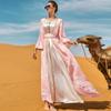Vestido de dos piezas con bordado Ba7044 Rosa del Desierto para Mujer