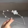 Aro para el pelo con diamantes de imitación y circonita de estilo coreano, elegante aro para el pelo con hojas de perla de estilo europeo y americano, pinzas para el pelo para novias, estilo Mori, accesorios para el pelo rojos de Internet.