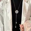 Collar minimalista de estilo coreano extraíble, acero de titanio de alta gama, cadena para suéter no descolorante para mujer, accesorio de ropa simple y moderno para otoño e invierno
