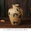 Vaso de Cerâmica Estilo Wabi-Sabi Retrô para Entrada de Casa, Gabinete de TV, Pote Manchado de Grés Antigo, Decoração para Arranjo de Flores de Pousada, Enfeites