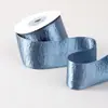 Cinta de terciopelo con purpurina metálica brillante de una cara, tamaño 10, flor, accesorios para empaque de cajas de regalo, cinta de lazo DIY