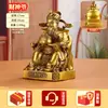 Estatua de Buda Ruyi Dios de la Riqueza Adorno de Estatua de Cobre Wen Cai Shen Estatua de Cobre Atrae Riqueza y Bendiciones Adorno de Feng Shui Regalo de Inauguración de Casa