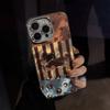 Adecuado para Funda de Teléfono Móvil Iphone16 Apple 17Promax Rayas Retro Dachshund 18 Cordón de Felpa 14 Otoño e Invierno