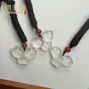 Colgante de Mariposa de Calcedonia Blanca Hielo Natural Ágata para Mujeres Chinas Collar de Clavícula Tridimensional Lindo Colgante de Joyería