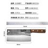 Cuchillo de cocina con patrón de martillo de forja de Yangjiang, mango de madera carbonizada, cuchillo de cocina para el hogar de acero inoxidable, cuchillo de cocina de doble uso para picar