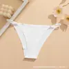 Ropa Interior Femenina Popular Europea y Americana Transfronteriza de Seda de Hielo Sin Costuras Transpirable para Mujer Correas Finas Talla Grande Comercio Exterior Venta al por Mayor para Mujer Entrepierna de Algodón Puro