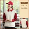 Uniformes de Trabalho para Garçom de Catering Estampa Bordar Logo Outono Inverno Restaurante Hot Pot Loja de Churrasco Moletons Jaquetas de Trabalho Mulher