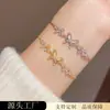 Pulsera Mariposa Exquisita Microincrustada de Lujo Ligero Estilo Francés, Moderna y Versátil, Joyería Creativa de Pulsera de Extracción