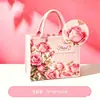 Bolsa de Feltro Floral Criativa, Bolsa Tote Portátil de Aparência Sofisticada para Passeios, Bolsa de Feltro para Eventos Corporativos, Bolsa de Mão