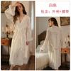 Robe de Noite Sexy de Veludo com Suspensório da Marca Guiruo, Roupão Doce e Tentador com Capuz, Roupa de Casa, Conjunto de Tamanho Grande 4776