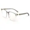 Gafas de moda con montura grande y filtro de luz azul para un look natural, disponibles con lentes graduados, adecuadas para mujeres con rostros grandes para que parezcan más delgadas, y gafas versátiles sin graduación para hombres