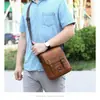Bolsa masculina nova transfronteiriça estilo coreano moderna couro PU retrô casual ao ar livre de mensageiro ombro crossbody