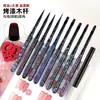 Set de Brochas de Calidad para Uñas Nuevo Producto Transfronterizo, Brocha Plana Cuadrada y Redonda para Gel, Pincel para Pintar, Pincel para Dibujar Líneas, Brocha para Construir