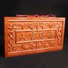 Fengcheng Madera de Durazno Bendición del Oficial Celestial Calado Artesanías de Talla en Madera Colgante para Puerta a Puerta Hogar Dormitorio Colgante de Madera de Durazno