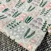 Tela Bordada de Algodón y Lino en Stock Bolsa Acolchada Bordada Estilo Japonés de Dibujos Animados Chaleco Tela Bordada Bordado Hecho a Mano para DIY