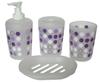 Juego de baño caliente de 4 piezas, juego de baño de plástico de 4 piezas juego de baño estampado de 4 piezas juego de baño de 4 piezas