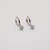 EH117 Flash Ball S925 - Arete de plata de ley bañado en oro de 14 quilates con circonitas, elegantes y pequeños, con hebilla para la oreja, anillo para el hueso de la oreja