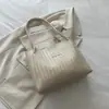 Estilo Coreano 2026 Retro Casual para Viajes Diarios Bolso de Gran Capacidad Moda Femenina Bolso de Hombro Único Versátil Bolso Tote Tejido