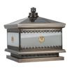 Lámpara de Pilar de Cobre Puro para Patio a Prueba de Agua Lámpara de Poste Lámpara de Pilar para Puerta de Patio de Villa Lámpara de Pared para Valla de Jardín
