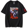 2026 Novo Estilo Espada Vento Lenda Berserk Camiseta de Manga Curta para Homens e Mulheres Camiseta Feminina