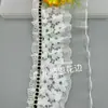 Fornecimento direto da fábrica vestido de chiffon plissado de camada dupla com renda na barra da manga renda acessórios DIY para vestido Lolita