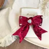 Clip para el Cabello, Goma para el Cabello, Pasador, Diadema de Terciopelo Rojo de Invierno de Gama Alta con Lazo de Pompón para Niños