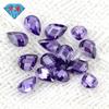 Huagang Gem Pera con Forma de Corazón Fucsia Doble Cara de Tortuga Zirconia Piedra al Descubierto Forma de Gota Cara de Cuadros Cara con Anillo Joyería al por Mayor