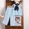 Traje de temperamento para niñas multicolor de verano de alta venta transfronterizo Europa y Estados Unidos, top sin mangas de cuello redondo para niños pequeños y medianos, pantalones