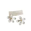 Aretes Metálicos de Flor Texturizada para Mujer, Sencillos, Personalizados, Modernos, Únicos, Exquisitos, Tendencia para el Trabajo, Pendientes y Aretes Versátiles