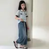 Shorts Vaqueros de Pierna Ancha Estilo Padre-Hijo para Mujer, Nuevo Verano Cintura Alta Corte Holgado, Adelgazantes Versátiles Pierna Recta Largo 8/8 Modernos