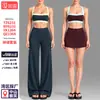 Conjunto de sujetador deportivo y leggings para yoga transfronterizo, diseño de bloques de color, cintura baja, secado rápido, adecuado para actividades al aire libre, uso casual y fitness, conjunto para mujer