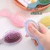 Peine de Air Bag Lindo para Niños Pintura de Goma Rosa Peine con Cojín de Aire Conveniente Peine de Masaje Capilar con Patrón DIY Venta al por Mayor para Mujeres