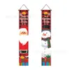 Temu Gran Venta Serie de Banderas Dobles Navideñas Impresión de Alta Definición Papá Noel Muñeco de Nieve Banderín Decorativo para Pasillo
