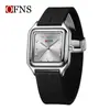 Reloj de Cuarzo Ofns para Estudiantes, Reloj de Pulsera Cuadrado Casual Impermeable Versátil, Simple Moda Caliente de Temu para Hombres y Mujeres Venta al por Mayor
