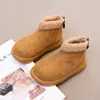 Zapatos de Algodón para Niñas 2026 Nuevo Estilo Invierno, Botas de Nieve Cálidas Forradas de Felpa para Niños, Botas de Algodón Engrosadas para Niñas, Botas Cortas para Niños Mayores