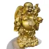 Escultura de Buda Maitreya de Latón, Estatua de Buda de Cobre Decorativa para Interiores, Fabricante Directo, Artesanías y Adornos Personalizados Según Sus Dibujos