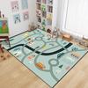 Alfombra de pasarela para niños de Amazon transfronteriza, alfombra de dibujos animados para sala de estar, dormitorio, junto a la cama, alfombra decorativa para sala de juegos