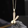 Tiktok mismo estilo nacional Festival de Medio Otoño conejo acero de titanio cadena clavícula collar para todo fósforo que no se desvanece joyería collar femenino al por mayor