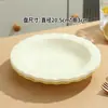 Plato de ensalada de plástico transfronterizo, Plato de encaje color crema, Plato de cena, Plato creativo de imitación de porcelana para comida occidental, pasta, filete, postre
