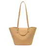 Bolsa de axila grande capacidade estilo coreano 2026 novo modelo bolsa cesta tecida simples bolsa de ombro estilosa e da moda para mulheres