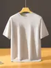 Nuevo Suéter de Cachemira Suelto de Manga Corta con Cuello Redondo para Hombre, Color Sólido, Tejido Fino de Seda y Cachemira, Otoño/Invierno 2026