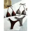 Nuevo traje de baño bikini sexy con estampado transfronterizo europeo y americano para mujer 2026, conjunto de baño para playa y aguas termales