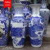 Vaso de Chão de Cerâmica Jingdezhen Vaso de Chão de Cerâmica com Pintura Antiga Qingming Shanghe Ornamentos Decorativos para Sala de Estar