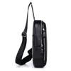 Nueva Bolsa de Pecho de Cuero Genuino Bolso Cruzado para Hombres Bolso de Pecho Casual de Piel de Vaca de Capa Superior Mochila para Viajes al Aire Libre para Hombres