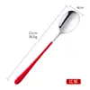 Cucharas de Acero Inoxidable 304 Estilo Coreano al por Mayor, Cucharas Creativas de Moda para el Hogar para Comer y Beber Sopa, Cucharas de Mango Largo