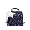Bolsa de Ombro Única com Estampa Floral Estilo Ins Japonês Coreano Nova Chegada de Outono Grande Capacidade para Trabalho Passeio Leve de Mão/Ombro