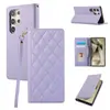 Estuche de Cuero Magnético Fuerte Estilo Chanel para Samsung S26 Ultra Aplicable Transfronterizo A57 Funda Plegable Ranura para Tarjeta Estuche Protector