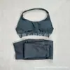 En Stock Dfyne Mismo Estilo Conjunto de Sujetador de Cuello Halter y Pantalones Largos para Mujer Pantalones Largos de Cadera de Melocotón Conjunto de Yoga Fitness